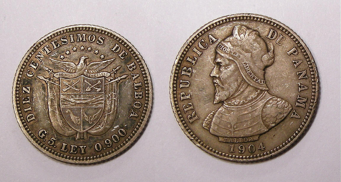 1904 Panama 10 Cent NICE XF 56 22  